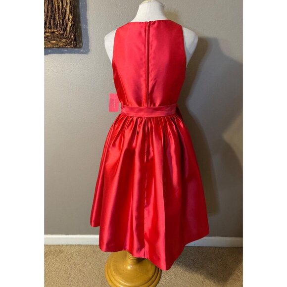 Isaac Mizrahi 10 Red A Line Pocket Dress Sleeveless Career Church Party $159 NWT - Picture 7 of 13